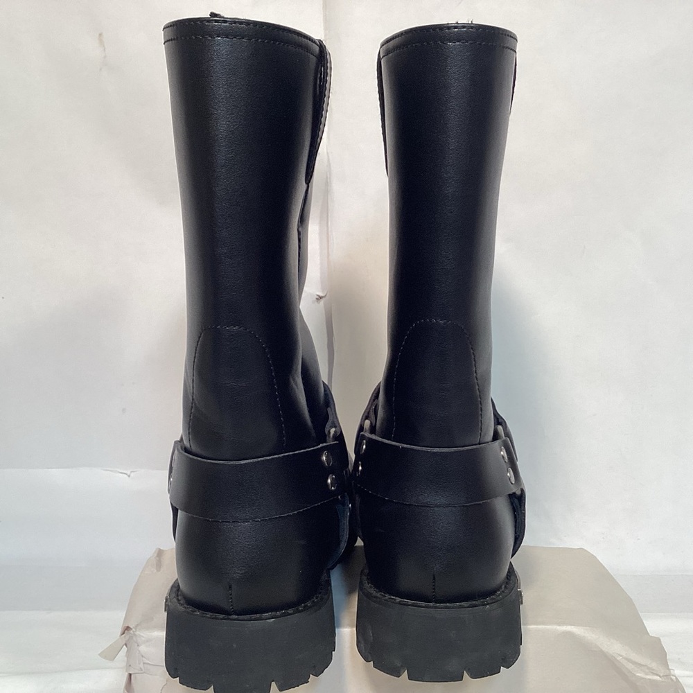 Dream Apparel Black Motorcycle Boots Men’s Size 12 - Picture 8 of 13